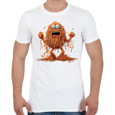 PRINTFASHION Spagetti szörny - Férfi póló - Fehér