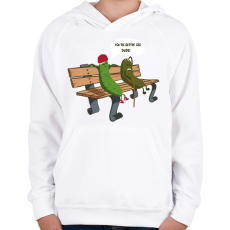 PRINTFASHION Spanok - Gyerek kapucnis pulóver - Fehér