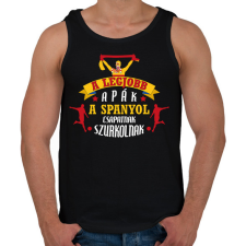 PRINTFASHION Spanyol csapat - Férfi atléta - Fekete atléta, trikó