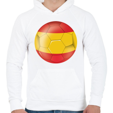 PRINTFASHION Spanyol labda - Férfi kapucnis pulóver - Fehér