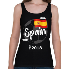 PRINTFASHION Spanyolország - Női atléta - Fekete női trikó