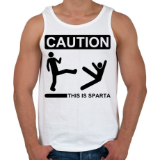 PRINTFASHION Spártai katolikus - Férfi atléta - Fehér