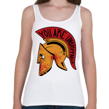 PRINTFASHION Spártai sisak - Női atléta - Fehér női trikó