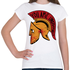 PRINTFASHION Spártai sisak - Női póló - Fehér