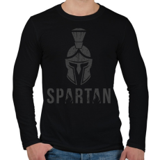 PRINTFASHION Spartan - Férfi hosszú ujjú póló - Fekete