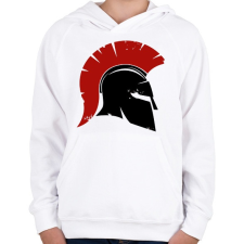 PRINTFASHION Spartan  - Gyerek kapucnis pulóver - Fehér gyerek pulóver, kardigán