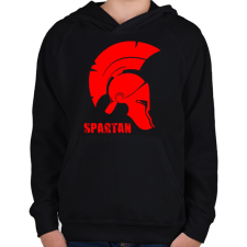 PRINTFASHION spartan - Gyerek kapucnis pulóver - Fekete gyerek pulóver, kardigán