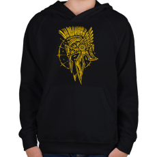 PRINTFASHION spartan - Gyerek kapucnis pulóver - Fekete