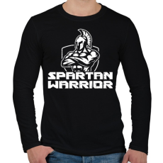 PRINTFASHION Spartan harcos - Férfi hosszú ujjú póló - Fekete