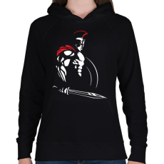 PRINTFASHION Spartan  - Női kapucnis pulóver - Fekete