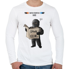 PRINTFASHION Spawn Killing - Férfi hosszú ujjú póló - Fehér