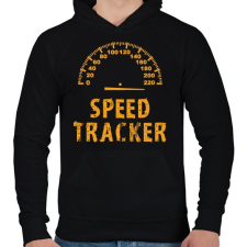 PRINTFASHION speed tracker - Férfi kapucnis pulóver - Fekete férfi pulóver, kardigán