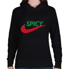 PRINTFASHION Spicy - Női kapucnis pulóver - Fekete