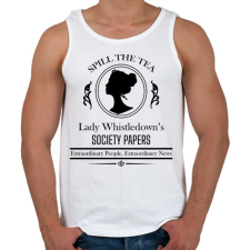 PRINTFASHION Spill the tea - Férfi atléta - Fehér atléta, trikó