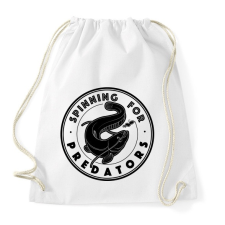 PRINTFASHION SpinningForPredators - Sportzsák, Tornazsák - Fehér tornazsák