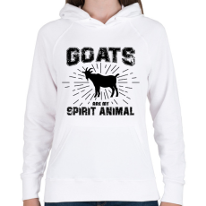 PRINTFASHION Spirit animal - Goat - Női kapucnis pulóver - Fehér