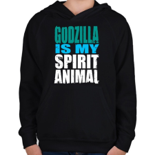 PRINTFASHION Spirit Animal - Gyerek kapucnis pulóver - Fekete gyerek pulóver, kardigán