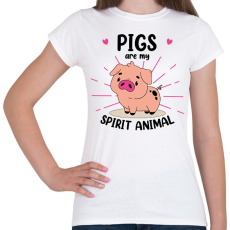 PRINTFASHION Spirit animal - pig - Női póló - Fehér
