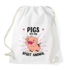 PRINTFASHION Spirit animal - pig - Sportzsák, Tornazsák - Fehér