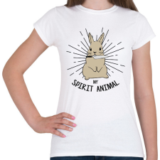 PRINTFASHION Spirit animal - Rabbit - Női póló - Fehér női póló