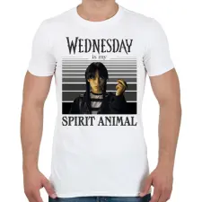 PRINTFASHION Spirit animal - Wednesday - Férfi póló - Fehér férfi póló