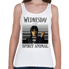 PRINTFASHION Spirit animal - Wednesday - Női atléta - Fehér női trikó