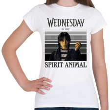 PRINTFASHION Spirit animal - Wednesday - Női póló - Fehér női póló