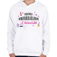 PRINTFASHION Spirituális állatom - Körömlakk - Gyerek kapucnis pulóver - Fehér gyerek pulóver, kardigán