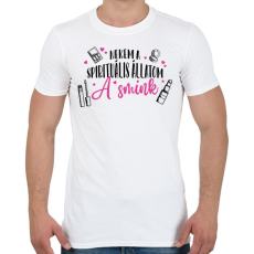 PRINTFASHION Spirituális állatom - Smink - Férfi póló - Fehér