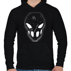 PRINTFASHION splatterhouse_white - Férfi kapucnis pulóver - Fekete
