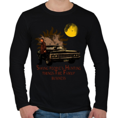 PRINTFASHION SPN- DEAN - Férfi hosszú ujjú póló - Fekete