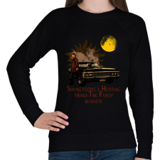 PRINTFASHION SPN- DEAN - Női pulóver - Fekete női pulóver, kardigán