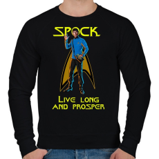 PRINTFASHION spock - Férfi pulóver - Fekete