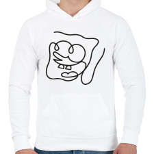 PRINTFASHION Spongebob - Férfi kapucnis pulóver - Fehér férfi pulóver, kardigán