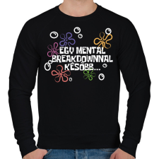 PRINTFASHION Spongyabob Egy mentalbreakdownnal később... - Férfi pulóver - Fekete férfi pulóver, kardigán