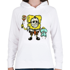 PRINTFASHION Spongyabob Thriller - Női kapucnis pulóver - Fehér női pulóver, kardigán
