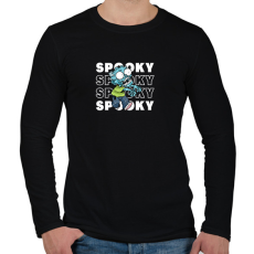 PRINTFASHION Spooky Halloween Zombie - Férfi hosszú ujjú póló - Fekete