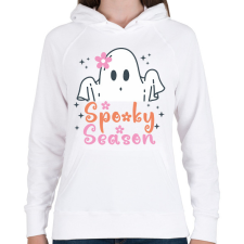 PRINTFASHION Spooky season - Női kapucnis pulóver - Fehér női pulóver, kardigán