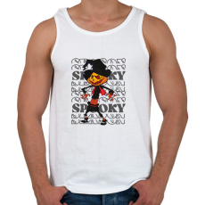 PRINTFASHION Spooky tökifej - Férfi atléta - Fehér