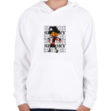 PRINTFASHION Spooky tökifej - Gyerek kapucnis pulóver - Fehér gyerek pulóver, kardigán