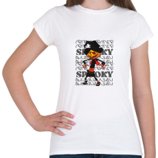 PRINTFASHION Spooky tökifej - Női póló - Fehér