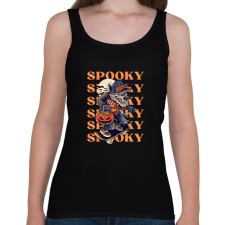 PRINTFASHION Spooky wolf - Női atléta - Fekete női trikó