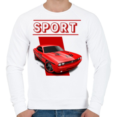 PRINTFASHION Sport autó  - Férfi pulóver - Fehér