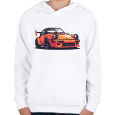 PRINTFASHION Sport autó  - Gyerek kapucnis pulóver - Fehér gyerek pulóver, kardigán