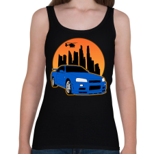 PRINTFASHION Sport autó  - Női atléta - Fekete női trikó