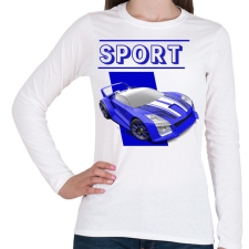PRINTFASHION Sport autó  - Női hosszú ujjú póló - Fehér női póló
