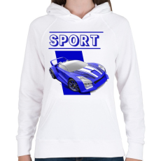 PRINTFASHION Sport autó  - Női kapucnis pulóver - Fehér