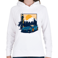 PRINTFASHION Sport Autó  - Női kapucnis pulóver - Fehér