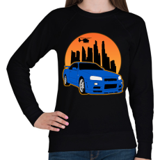 PRINTFASHION Sport autó  - Női pulóver - Fekete