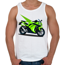 PRINTFASHION Sport motor - Férfi atléta - Fehér atléta, trikó